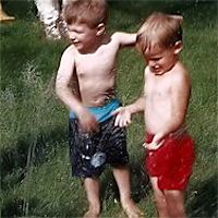 Family Child Care - Boys in Sprinkler
