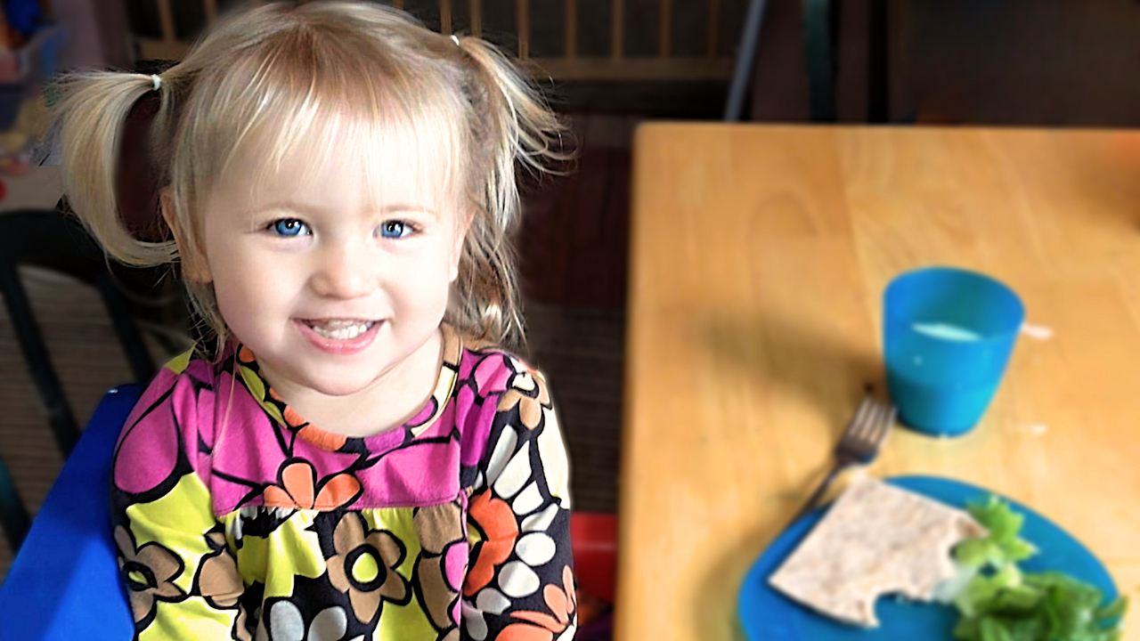 Child Care Menus - Girl Sitting at Table with Lunch