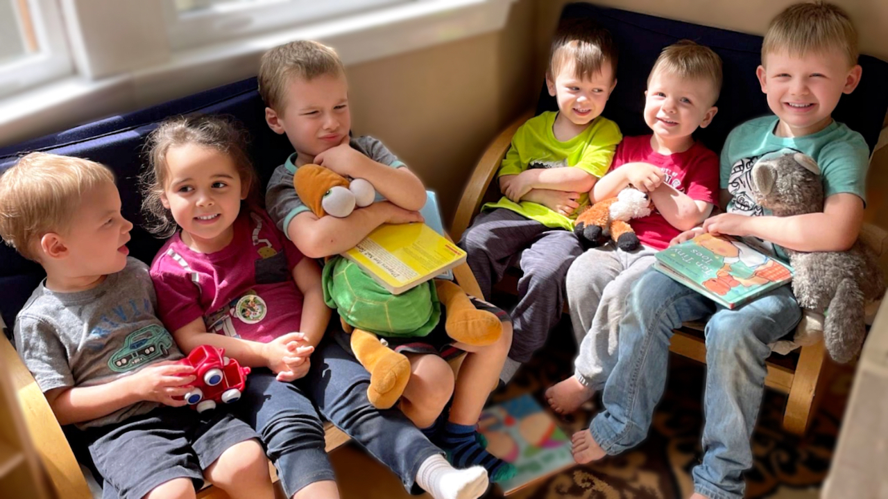 Child Guidance - Group of Children Sitting on Couches