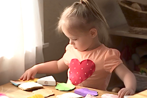 Non-Discrimination Statement - Girl playing with felt food