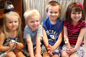 Child Care Fees - Four Children Smiling