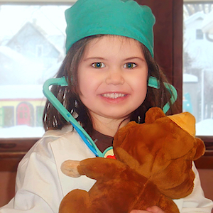 Girl Dressed as Doctor - Child Care Health