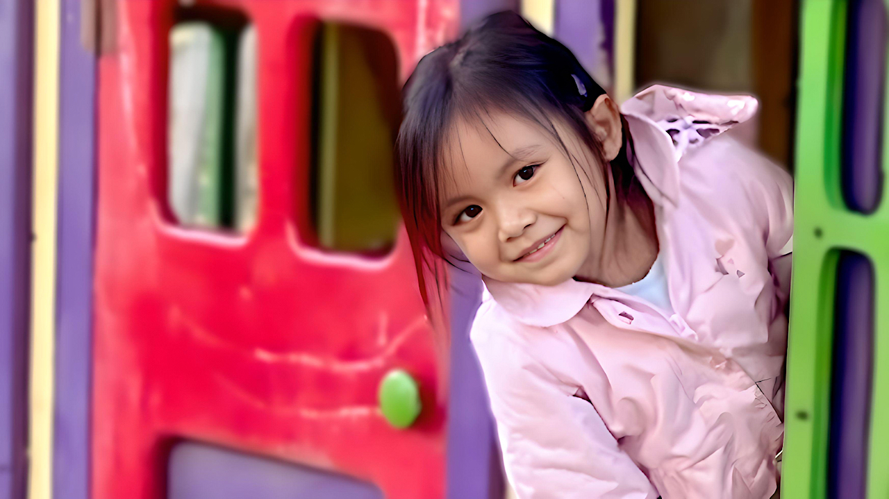 Child Care Schedule - Girl Looking Out Playhouse Door