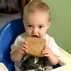 Older Infant Eating Toast