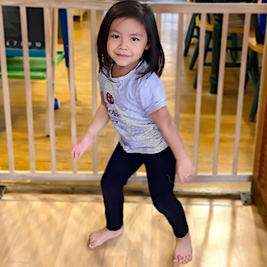 Girl Dancing - First Day of Childcare