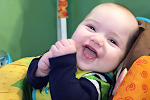 First Day of Childcare - Baby Laughing