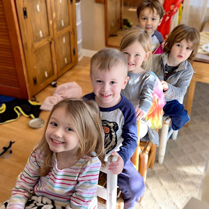 Parent Communication - Children on chair train