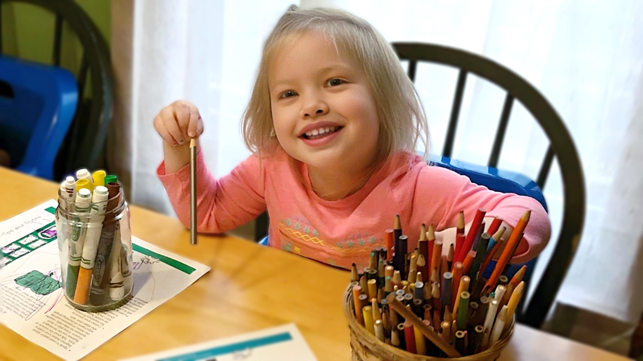 Parent Communication - Child drawing on paper