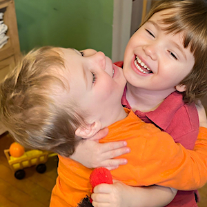 Two Boys Hugging - Parent Corner