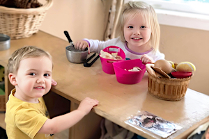 Play Based Learning - Girl & Boy with Play Food