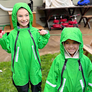 Severe Weather Policy - Two Children in Rain Suits